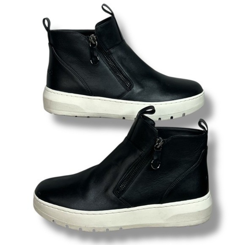 Vionic‎ Brinkely Bootie Black Leather Side Zip Ankle Boots Women 6 Sneakers